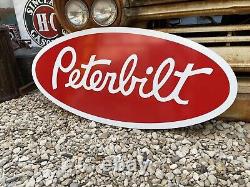 Custom Listing! Antique Vintage Old Style Peterbilt Semi Truck Sign LOT OF 2