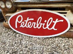 Custom Listing! Antique Vintage Old Style Peterbilt Semi Truck Sign LOT OF 2
