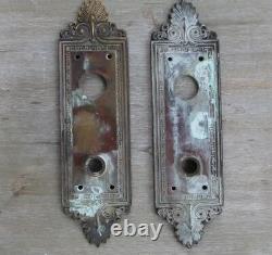 DOORKNOB & LOCK matching BACK PLATES Sargent Co. SOLID BRASS hardware VICTORIAN