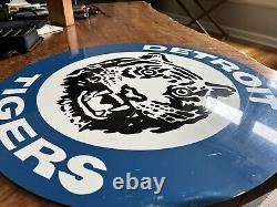 Detroit Tigers Metal Sign Recovered From Old Tiger Stadium. Vintage. Antique