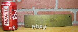 EXIT Antique Brass Sign Impressed Detailed Lettering Store Shop Diner Ad