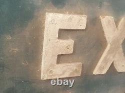 EXIT sign 18 WOOD country court house attorney lawyer barrister judge antique