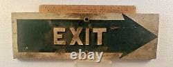 EXIT sign 18 WOOD country court house attorney lawyer barrister judge antique