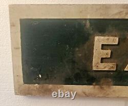 EXIT sign 18 WOOD country court house attorney lawyer barrister judge antique