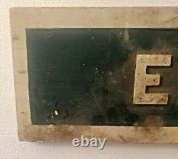 EXIT sign 18 WOOD country court house attorney lawyer barrister judge antique