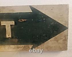 EXIT sign 18 WOOD country court house attorney lawyer barrister judge antique