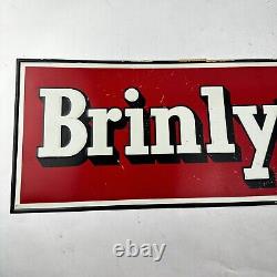 Early 1930's Antique New Old Stock Brinly Plow Farm Sign Tin Advertising Dealer
