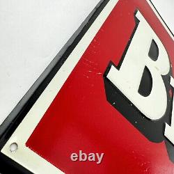 Early 1930's Antique New Old Stock Brinly Plow Farm Sign Tin Advertising Dealer