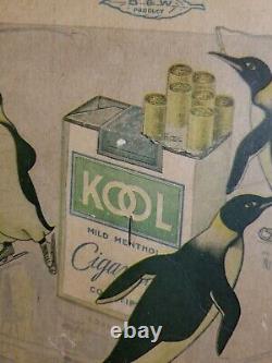 Early 1930s KOOL CIGARETTES Fan DISPLAY Sign ADVERTISING AD vtg Old Antique Rare