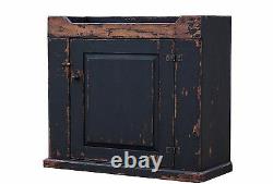 Early Old American Primitive Painted Rustic Kitchen Country Dry Sink Cabinet