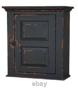 Early Old American Wall Cabinet Primitive Painted Country Farmhouse Cupboard