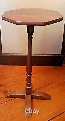 Early candle stand octagonal Cohasset colonial table