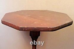 Early candle stand octagonal Cohasset colonial table