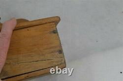Early wall box scrubbed pine natural hand made old snipe hinges 19th original