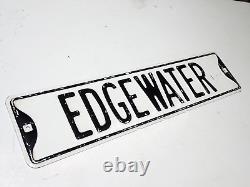Edgewater 6 X 24 Vintage Old Street Sign Used