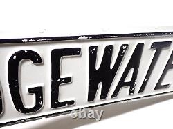 Edgewater 6 X 24 Vintage Old Street Sign Used