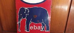 Esso Elephant Kerosene Antique Vintage Advt Tin Enamel Porcelain Sign Board Old