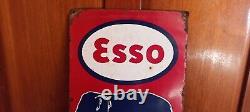 Esso Elephant Kerosene Antique Vintage Advt Tin Enamel Porcelain Sign Board Old