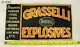 Explosives Sign Rare Grasselli Explosives Antique Old Steel Porcelain Mining