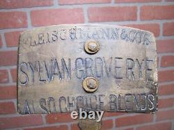 FLEISCHMANN & CO PERFECTION GIN SYLVAN GROVE RYE CINCINNATI Old Sign Bung Hammer