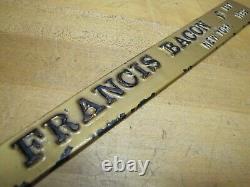 FRANCIS BACON NEW YORK EST 1789 Antique Piano Nameplate Part Advertising Sign