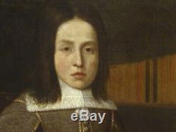 Fine 16th 17th Century Italian Old Master Boy & Book Portrait Antique Painting