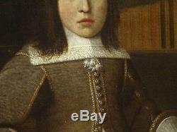 Fine 16th 17th Century Italian Old Master Boy & Book Portrait Antique Painting