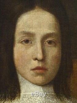 Fine 16th 17th Century Italian Old Master Boy & Book Portrait Antique Painting