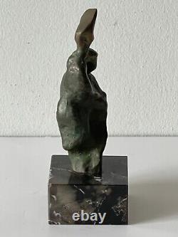 Fine Antique MID Century Modern Art Abstract Bronze Sculpture Old Vintage Signed