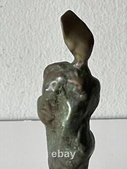 Fine Antique MID Century Modern Art Abstract Bronze Sculpture Old Vintage Signed