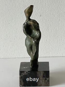 Fine Antique MID Century Modern Art Abstract Bronze Sculpture Old Vintage Signed