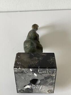 Fine Antique MID Century Modern Art Abstract Bronze Sculpture Old Vintage Signed