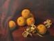 Fine Antique Old 19th C. Floral Flowers Fruit Still Life Oil Painting, Signed
