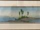 Fine Antique Old Orientalist Arab Desert Landscape Painting, Signed 1920s