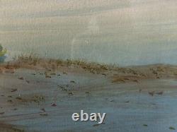 Fine Antique Old ORIENTALIST Arab Desert Landscape Painting, Signed 1920s