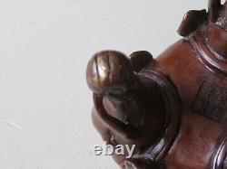 Fine Old Signed Chinese Patinated Bronze Elephant Head Censer - Incense Burner