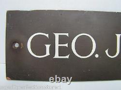 GEO J LONDON DDS Antique Bronze Sign Dentist Dental ESSEX FELLS BRONZE GUILD NJ