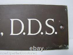 GEO J LONDON DDS Antique Bronze Sign Dentist Dental ESSEX FELLS BRONZE GUILD NJ