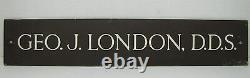 GEO J LONDON DDS Antique Bronze Sign Dentist Dental ESSEX FELLS BRONZE GUILD NJ