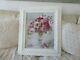 Gorgeous Christie Repasy Canvas Print Pink Cranberry Roses Old Gesso White Frame