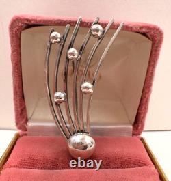 HALLEY's COMET RARE ANTIQUE BROOCH OLD ESTATE STERLING SILVER SHOOTING STAR SIGN