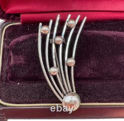 HALLEY's COMET RARE ANTIQUE BROOCH OLD ESTATE STERLING SILVER SHOOTING STAR SIGN