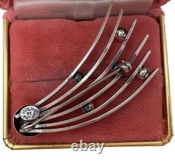 HALLEY's COMET RARE ANTIQUE BROOCH OLD ESTATE STERLING SILVER SHOOTING STAR SIGN