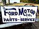 Hand Painted Antique Vintage Old Style Ford Motor Co Parts Service 18x36 Sign