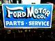 Hand Painted Antique Vintage Old Style Ford Motor Co Parts Service 36blue Sign