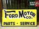 Hand Painted Antique Vintage Old Style Ford Motor Co Parts Service 36 Sign Yell