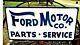 Hand Painted Antique Vintage Old Style Ford Motor Co Parts Service 36 Wh Sign
