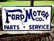 Hand Painted Antique Vintage Old Style Ford Motor Co Used Cars Gas 18x36 Sign