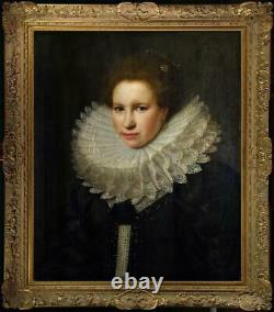 Hand painted Old Master-Art Antique Oil Painting Portrait girl on canvas 30x40