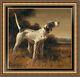Hand Painted Old Master-art Antique Oil Painting Animal Hunting Dog On Canvas